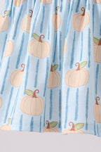 Gray Pumpkin Ruffle Shorts Set