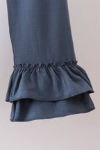 Blue Pumpkin Embroidery Ruffle Pants Set