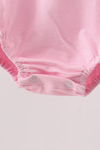 Pink Jack-O-Lantern Applique Ruffle Bubble
