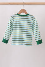 Blue Stripe Mallard Applique Top