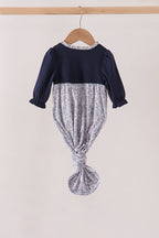 Navy Floral Gown