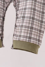 Oat Olive Plaid Romper