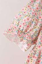Floral Smocked Lace Pants Set