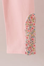 Floral Smocked Lace Pants Set
