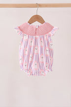 Purple Ghost Smocked Ruffle Bubble