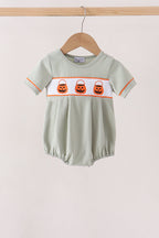Green Pumpkin Smocked Bubble