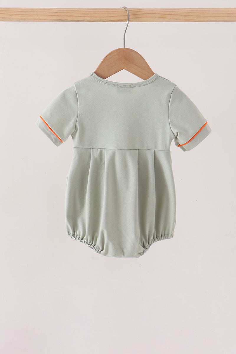 Green Pumpkin Smocked Bubble