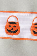 Green Pumpkin Smocked Shorts Set