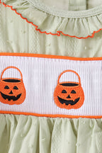 Green Pumpkin Smocked Dress