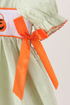 Green Pumpkin Smocked Dress