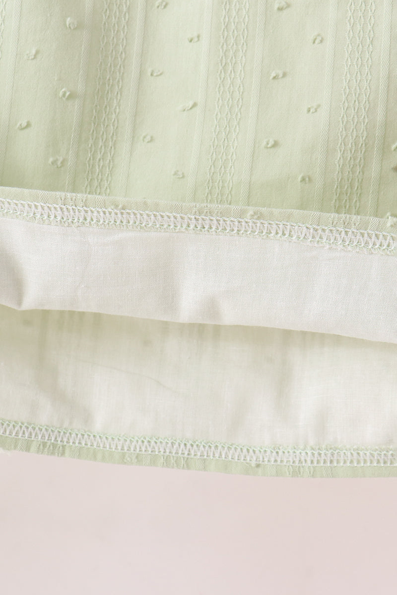 Green Pumpkin Smocked Skorts Set