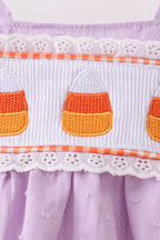 Purple Candy Smocked Bubble