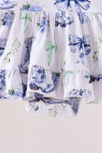 Blue Bow Boots Bubble