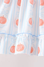 Blue Pumpkin Embroidery Ruffle Pants Set