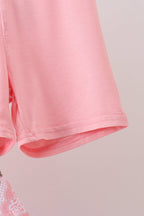 Pink Floral Bamboo Pants Set