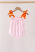 Pink Gingham Candy Corn Bubble
