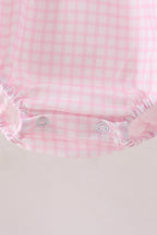 Pink Gingham Candy Corn Bubble