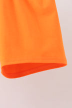 Blue Gingham Candy Corn Embroidery Shorts Set