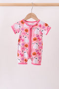 Pink Ghost Bamboo Romper