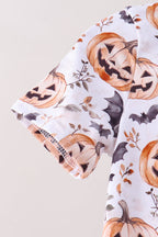 Gray Pumpkin Shorts Set