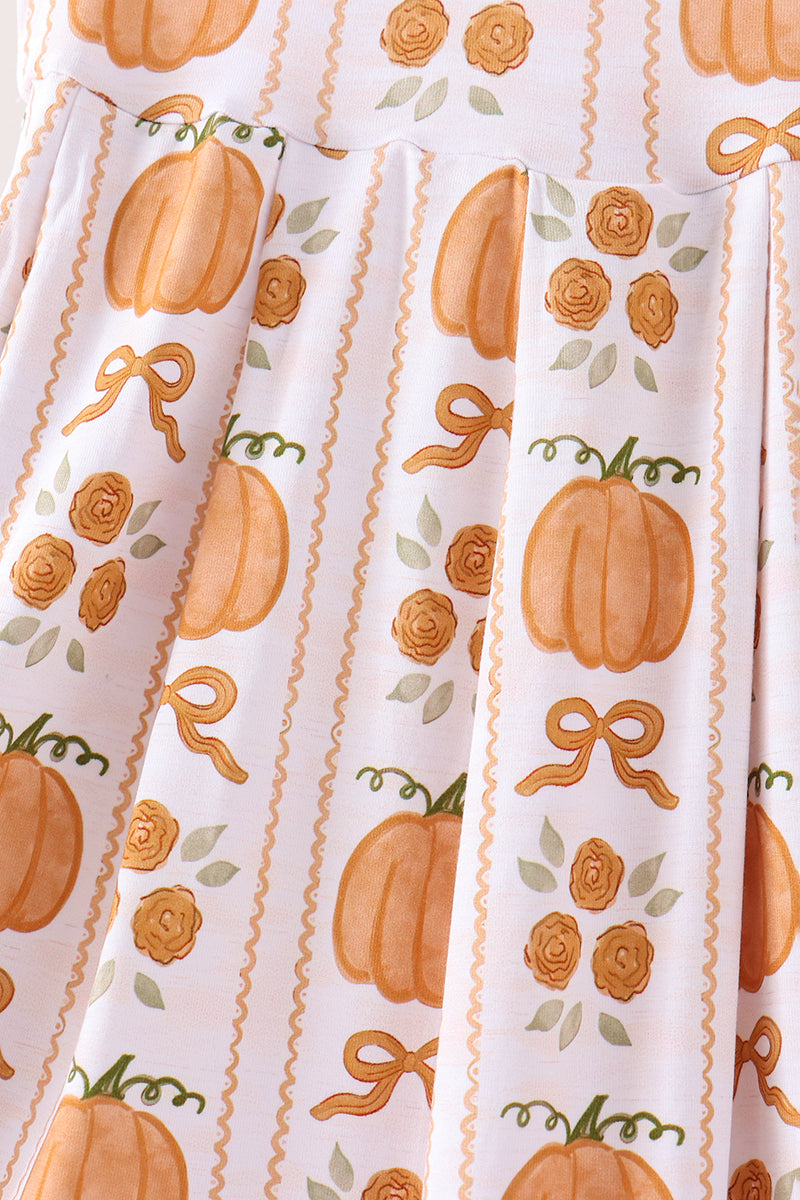 Pumpkin Bow Bamboo Dress