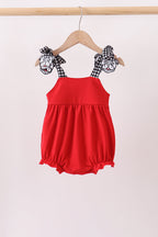 Red Georgia Go Dawgs Smocked Bubble