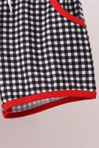 Red Georgia Applique Shorts Set