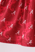 Maroon Alabama Roll Tide Smocked Ruffle Shorts Set