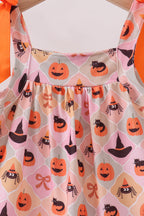 Pumpkin spider bow Dress