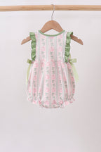 Sage Pumpkin Bow Embroidery Ruffle Bubble