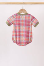 Camel Pumpkin Embroidery Plaid Bubble