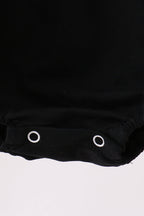 Black Pumpkin cat Embroidery Ruffle Bubble