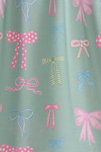 Sage Bow Ruffle Dress