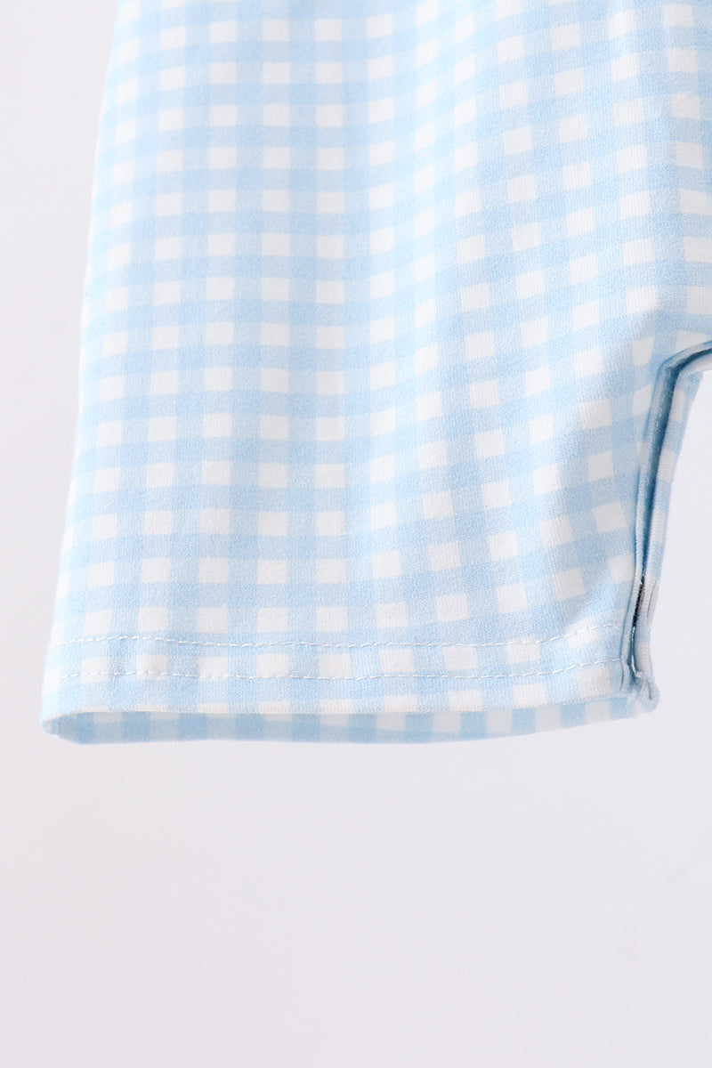 Blue Pumpkin Smocked Gingham Jon Jon