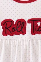 Red Alabama Roll Tide Embroidery Pants Set