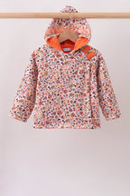 Floral Fleece Hoodie Jacket
