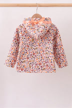 Floral Fleece Hoodie Jacket