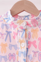 Pink Bow Fleece mom&me Jacket