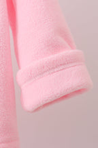 Pink Fleece Bow Coat