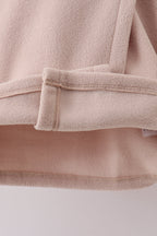 Khaki Fleece Bow Coat