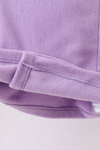 Purple Fleece Bow Coat