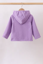 Purple Fleece Bow Coat