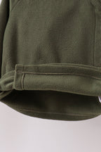 Green Fleece Bow Coat