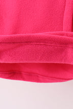 Magenta Fleece Bow Coat