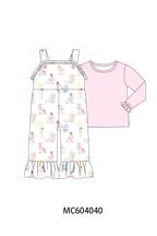 Pink all day adventure ruffle jumpsuit set