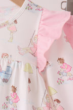 Pink all day adventure ruffle pants set