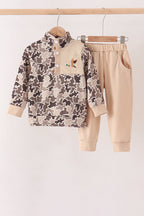 Camouflage duck embroidery jogger set