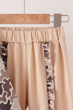 Camouflage duck embroidery ruffle jogger set