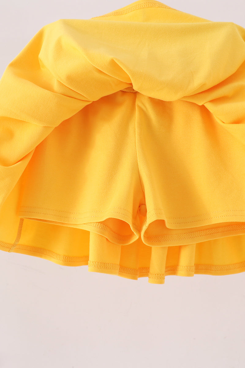 LSU tiger sequin twirl skorts set