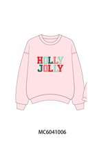 Pink Holly Jolly French Knot Mom&me Top